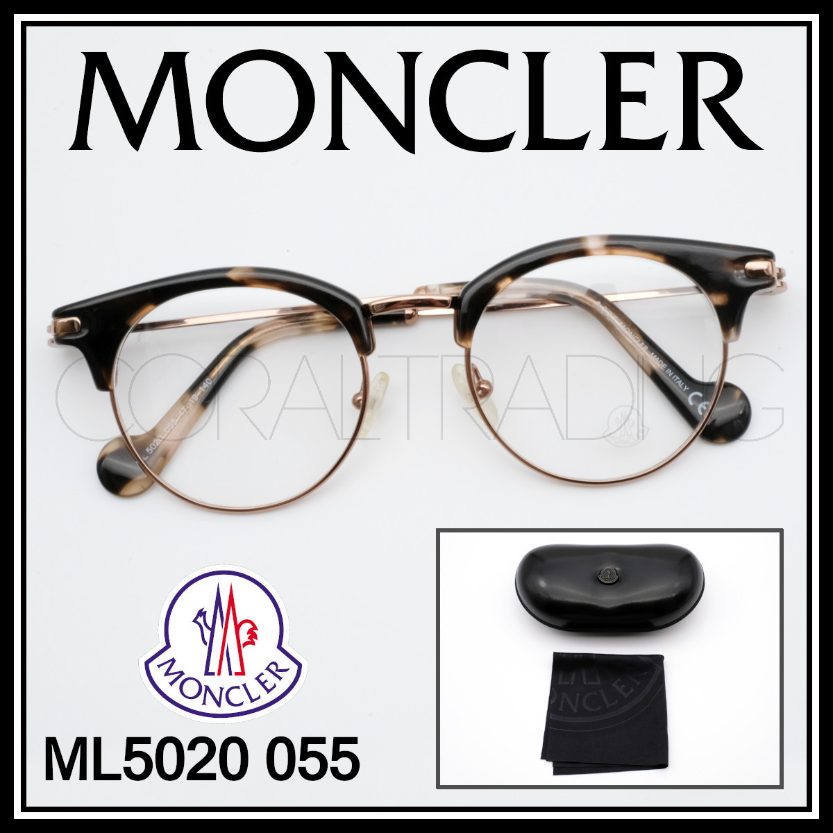 新品本物 LEON/Safari掲載 MONCLER ML5020 055 べっ甲柄 新品本物 LEON/Safari掲載 MONCLER ML5020 055 べっ甲柄