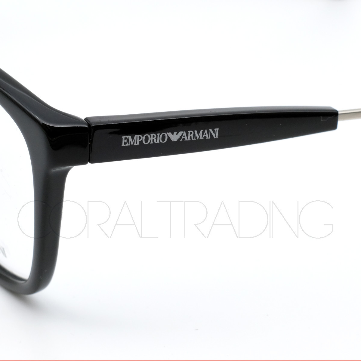 23105★新品本物！EMPORIO ARMANI EA3165F 5001 ブラック エンポリオアルマーニ アジアンフィットモデル メガネ ウェリントンシェイプ 眼鏡