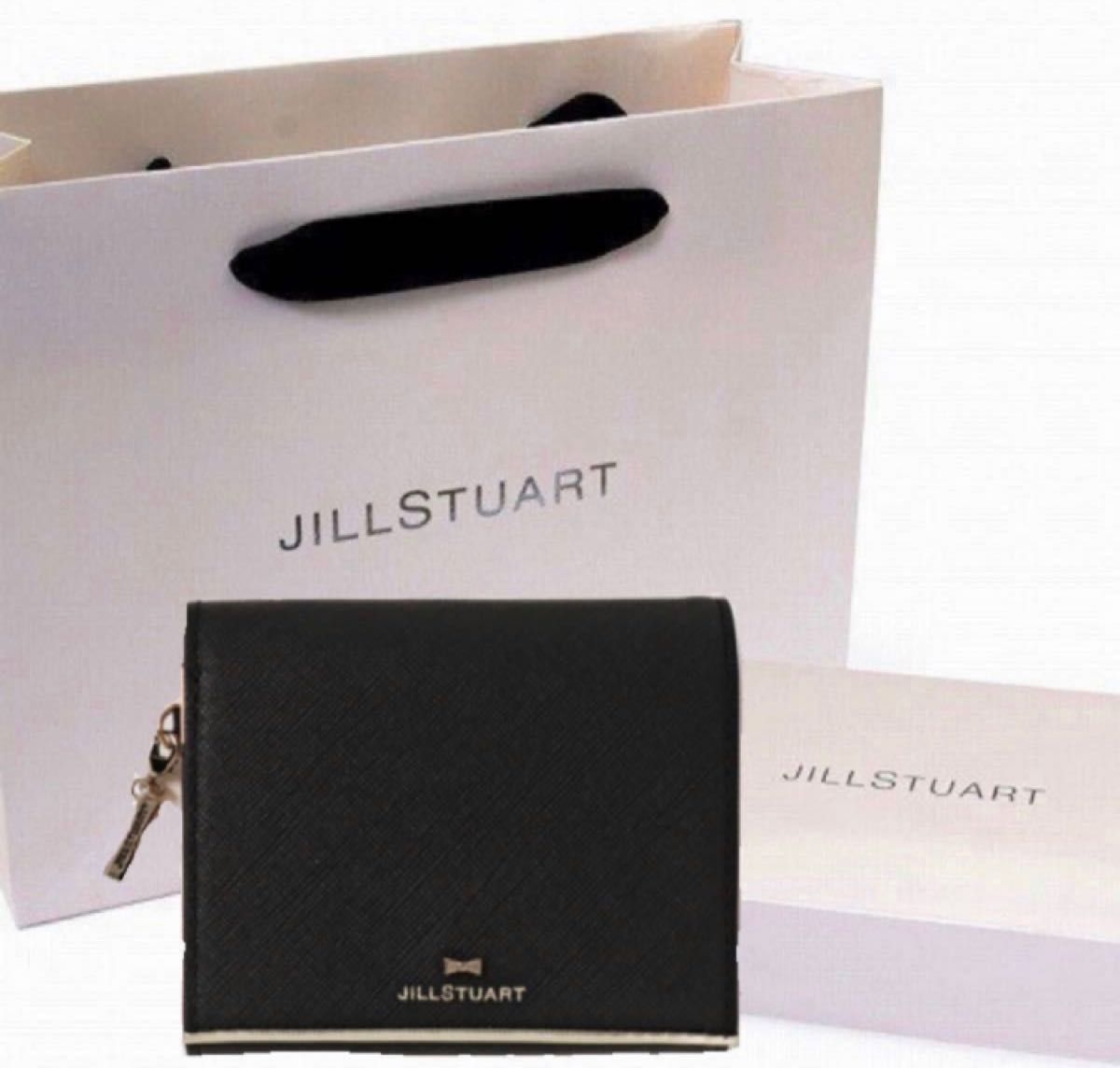 送料無料 ジルスチュアート JILLSTUART 財布 折り財布 二つ折り財布 ブラック プリズム プリズムシリーズ