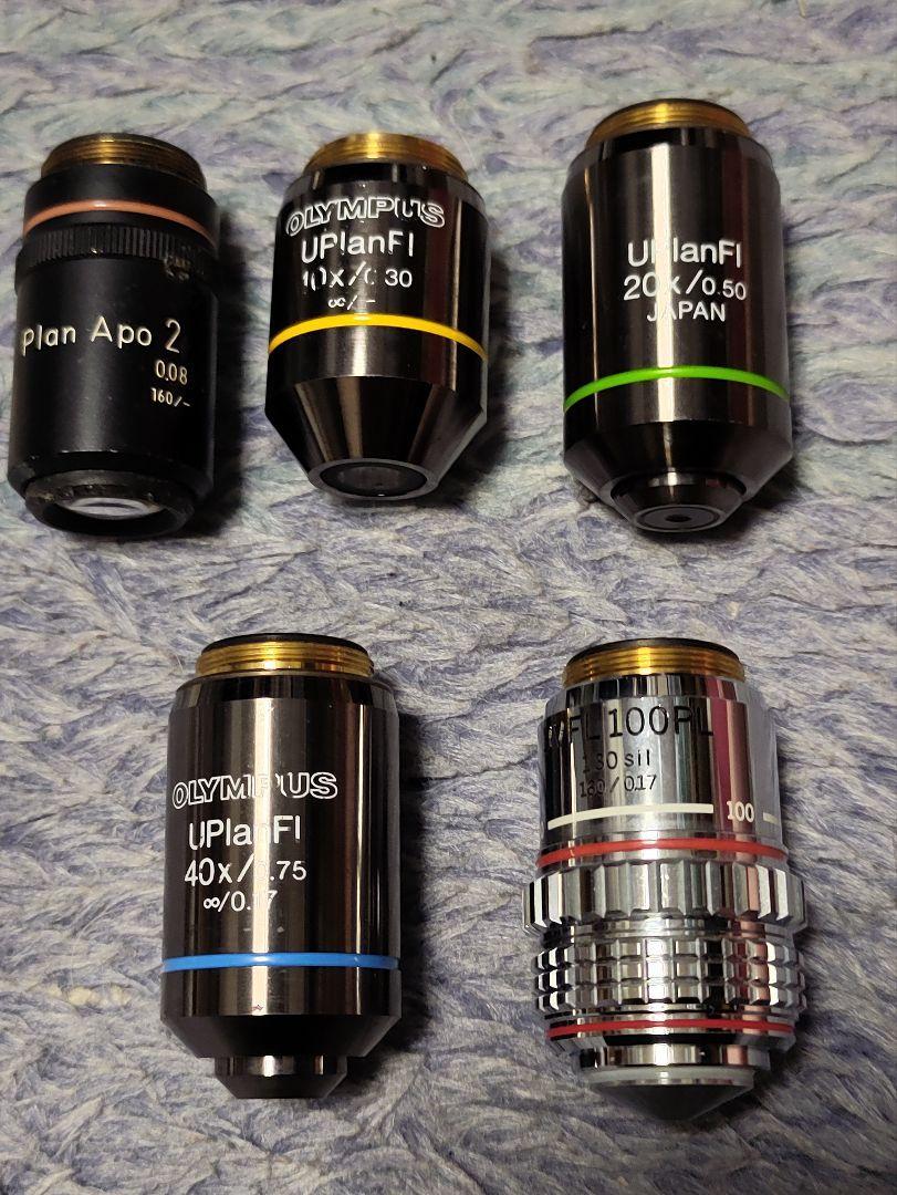 値下 送料込 オリンパス 顕微鏡 対物レンズ 5個 UPlanFL UPlanApo UVFL100PL olympus
