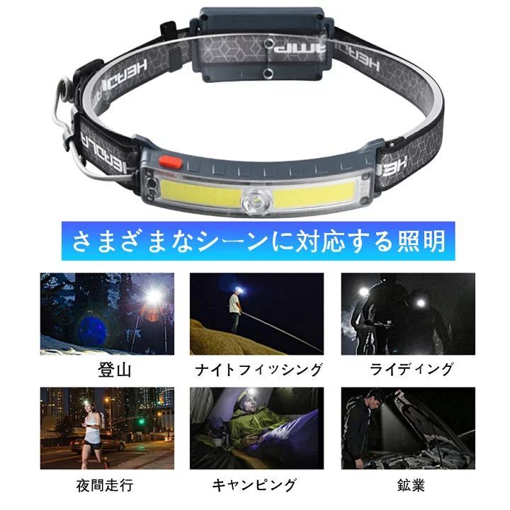 ヘッドライト LED ヘッドライト usb-c充電式【XPG+COB 高輝度】の画像7