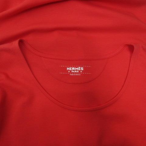 美品】エルメス HERMES 切り替え 刺繍 ポケット ドレス ワンピース