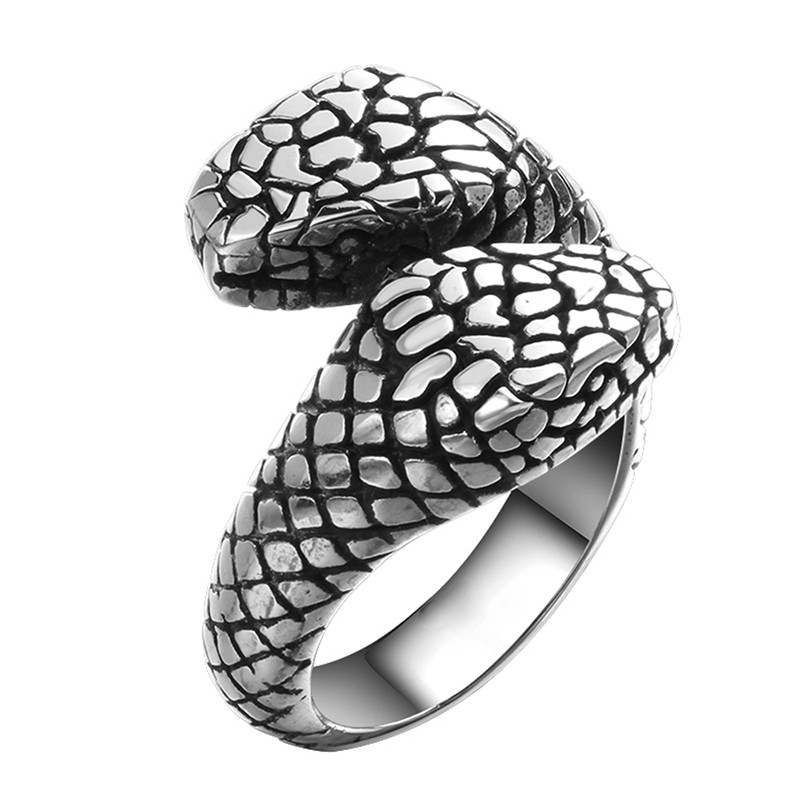 リング スネーク 双頭 大蛇 蛇 スネーク メンズ ステンレス アクセサリー 指輪_画像1