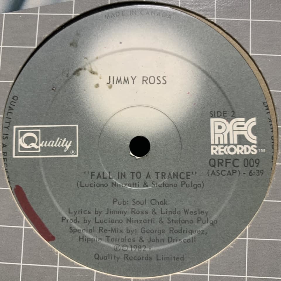 ◆ Jimmy Ross - Fall In To A Trance ◆12inch カナダ盤 サーファーDISCOヒット!!_画像2
