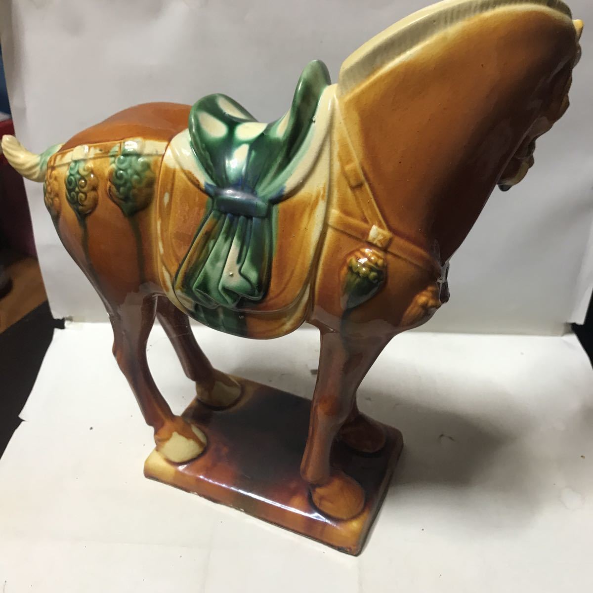 馬の置き物　磁器　陶器　中国　洛陽市美術　唐三彩　お土産物　特産品　名物　プリティーウーマン　B_画像3
