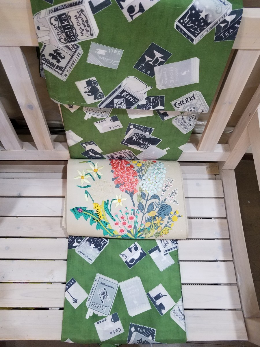 TSUMORI CHISATO ツモリチサト 名古屋帯 一重太鼓袋帯 ヒヤシンス 刺繍