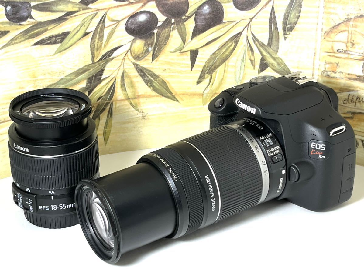 祝日祝日デジタル一眼 中古 美品 CANON キヤノン EOS Kiss X70 レンズ