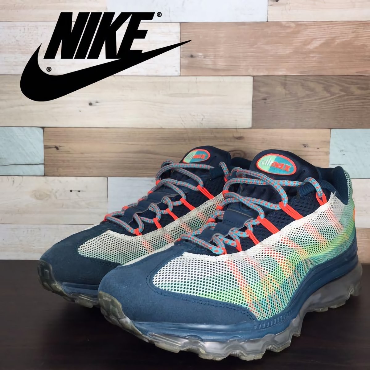 NIKE AIR MAX 95 DYN FW ナイキ エアマックス95-2003 ダイナミックフライワイヤー 紺 ネイビー 蛍光 オレンジ U03283 554715-383 27cm