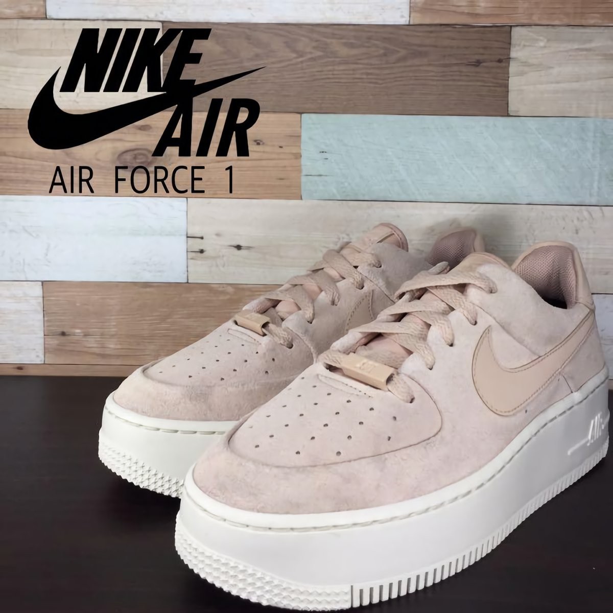 NIKE AIR FORCE 1 SAGE LOW ナイキ エア フォース 1 セージ ローカット ピンク スエード パステル U03742 AR5339-201 25cm