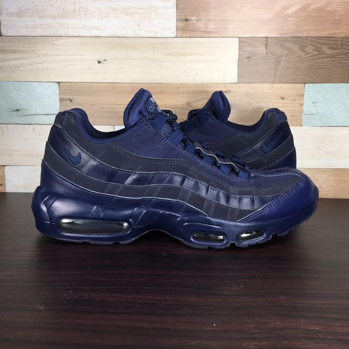 箱付き NIKE AIR MAX 95 ESSENTIAL ナイキ エアマックス95 エッセンシャル ネイビー 紺 U03929 749766-407 27.5cm_画像3