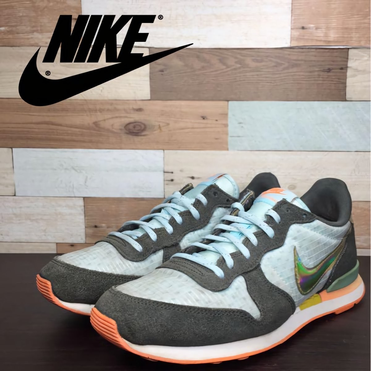 NIKE INTERNATIONALIST PRM ナイキ インターナショナリスト プレミアム ライトブルー 水色 オレンジ グレー U07955 631756-108 24.5cm