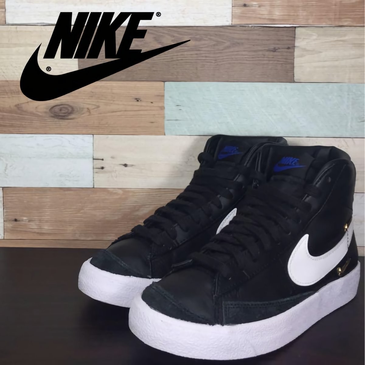 特別送料無料！】 NIKE BLAZER 22.5cm CZ4627-001 U08069 ブラック 黒