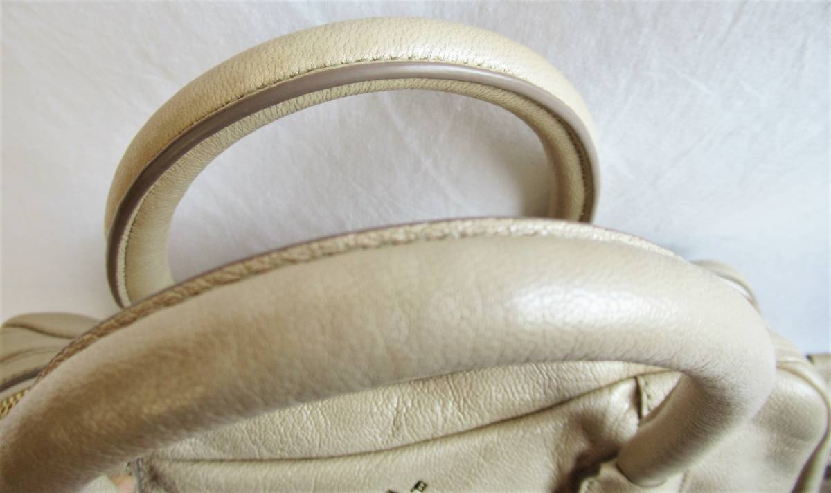  Sazaby [SAZABY] shoulder bag handbag 2way leather beige group lady's bag 