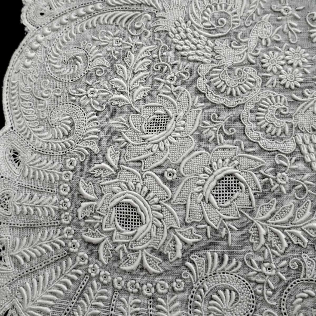 シンプルでおしゃれ 最高級 鳳凰 スワトウ 汕頭 ハンカチ 手刺繍