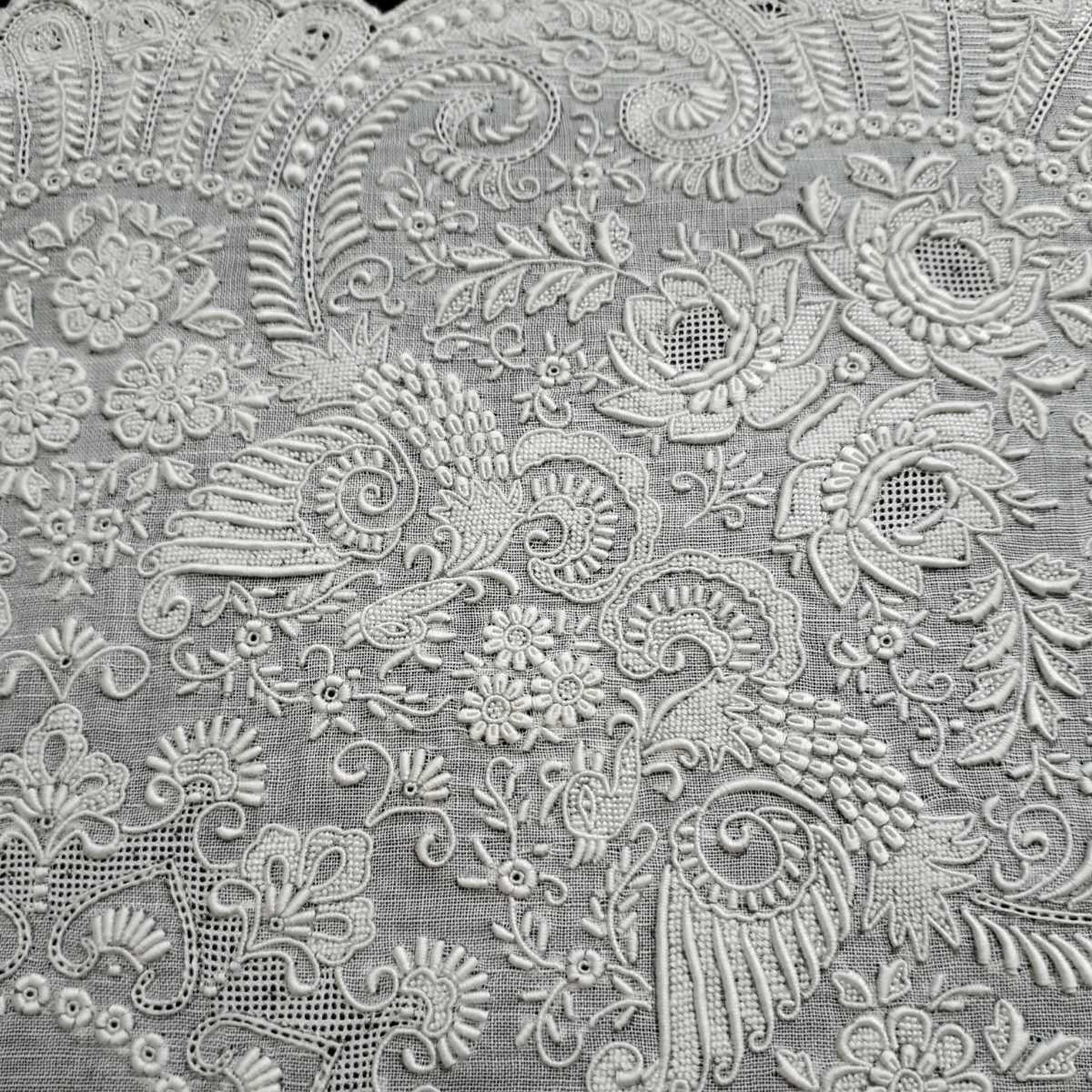シンプルでおしゃれ 最高級 鳳凰 スワトウ 汕頭 ハンカチ 手刺繍