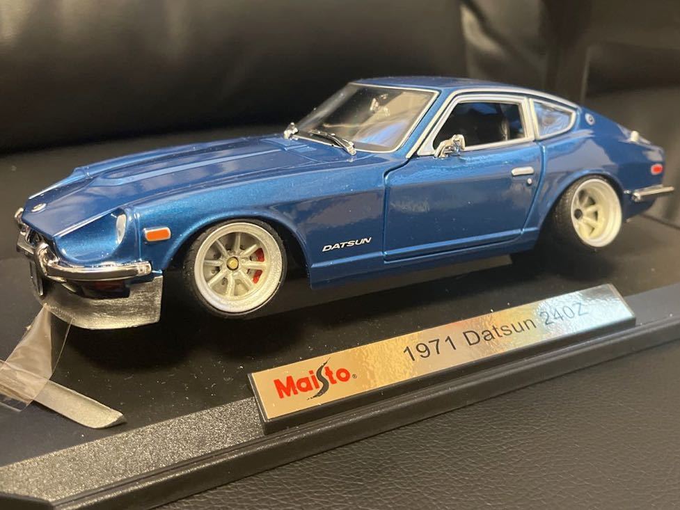  beautiful goods 1/18 1971 Datsun 240Z Datsun Nissan Fairlady Z Watanabe wheel modified custom lowdown NISSAN FAIRLADYZ die-cast old car 