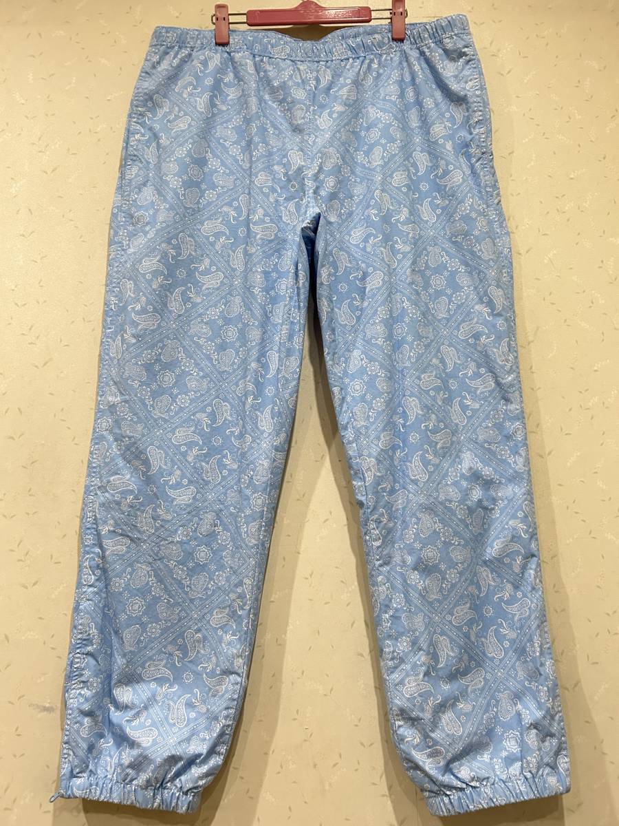 ※Supreme シュプリーム Bandana Track Pant 裏地メッシュパンツ スカイブルー XL 　 　　 BJBC.B