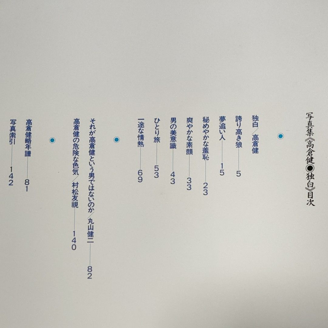 写真集 高倉健 独白