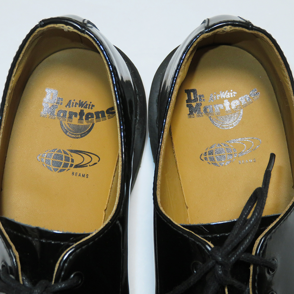 Dr.Martens × BEAMS 別注 パテント3ホールシューズ 7 美品 21713 定価26,400円 エナメル ドクターマーチン ビームス_画像3