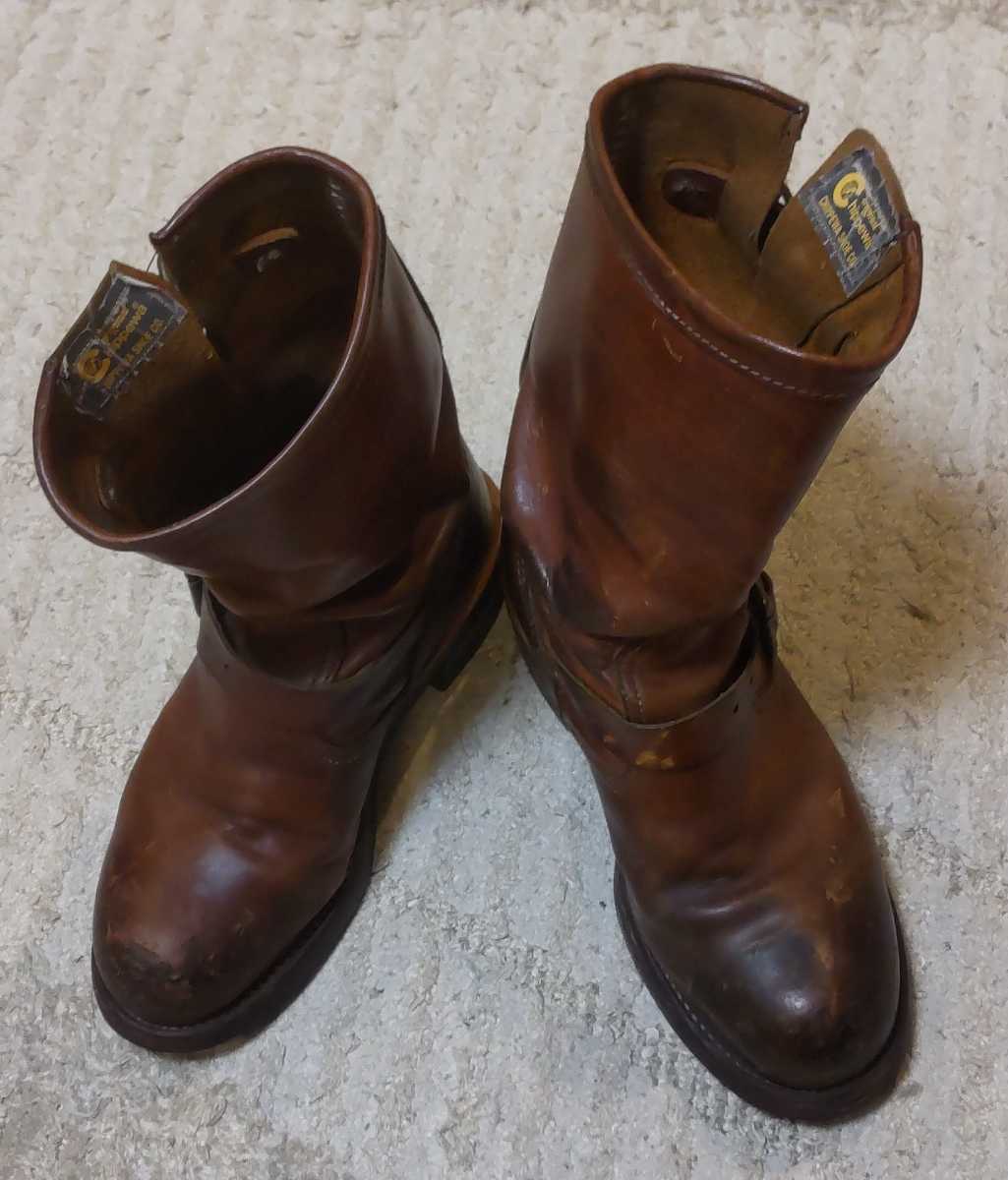 CHIPPEWA チペワ エンジニアブーツ 91066 ENGINEER BOOTS US TAN RENEGADE タンレネゲード 牛革 ブラックラベル スチールトゥ サイズ5E_画像1