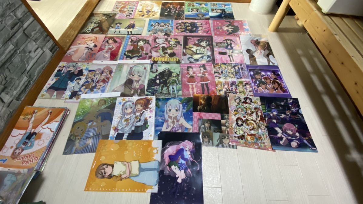 [ free shipping ] anime large amount clear file 60 point and more unopened somewhat larger quantity tapestry square fancy cardboard CD height tree san Rav Live prizma i rear goods 