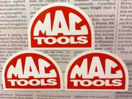 ステッカー 3枚セット／MAC TOOLS マックツールズ アメリカン雑貨 防水 車 バイク カーアクセサリー アドバダイジング シール カスタム_画像1