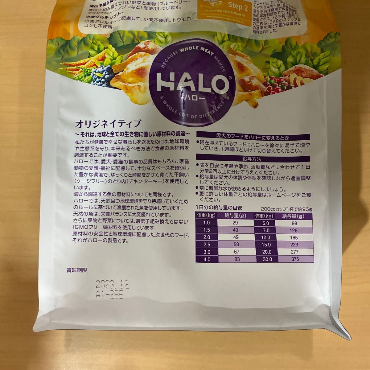 新品 未開封 HALO ハロー アダルト 小粒 1才以上成犬用 平飼いチキン