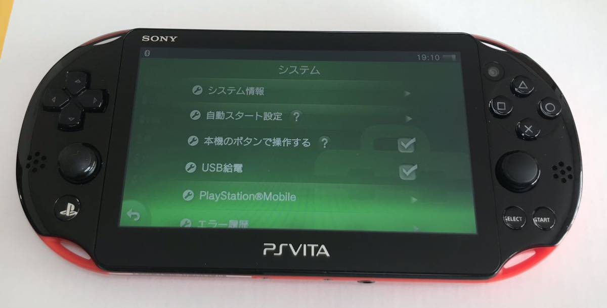 SONY PlayStation Vita PS Vita PCH-2000 本体のみ ブラック レッド