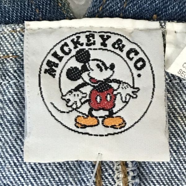 Disney 刺繍たくさん ミッキーマウス/デニムサロペット/ショートパンツ