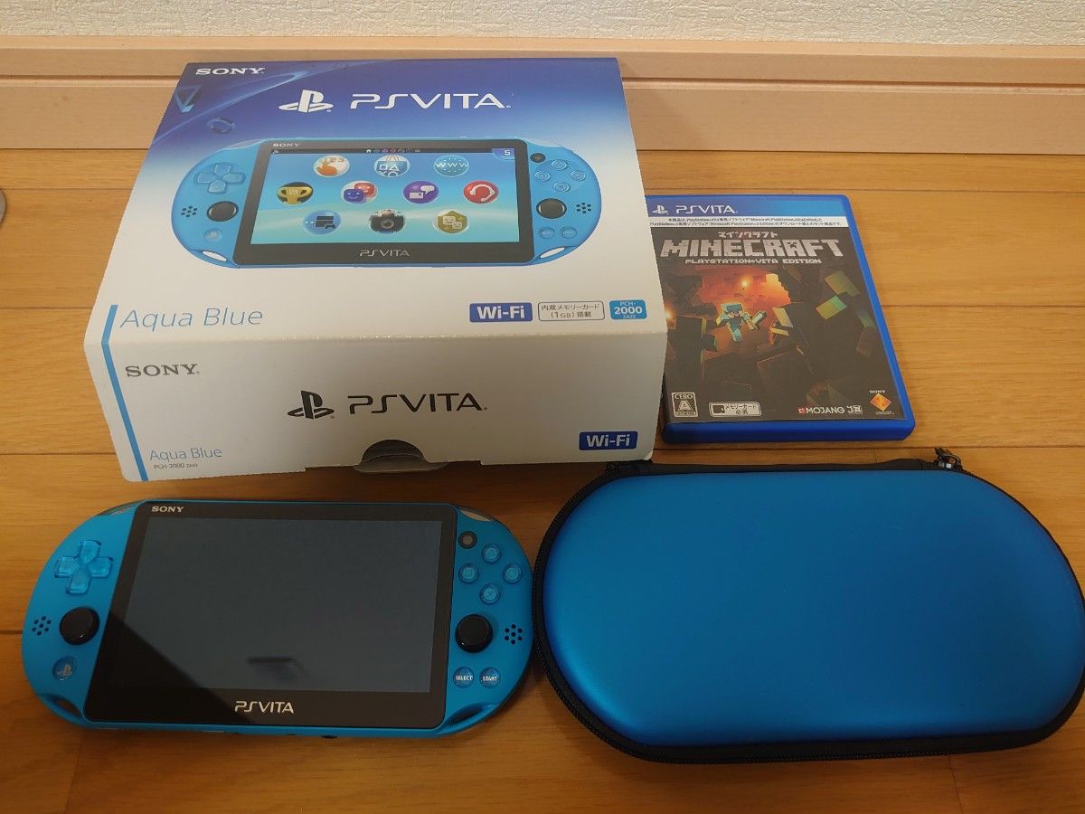 PlayStation Vita Wi-Fiモデル アクア・ブルー マインクラフト Wi-Fiモデル メモリーカード
