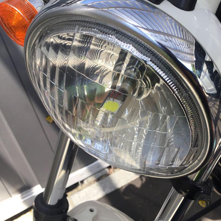 ホンダ ドリーム50 AC15 ヘッドライト PH7 LED Hi/Lo切替式 ダブル球 1個 ポン付け HONDA DREAM50 1997年～2001年_画像4