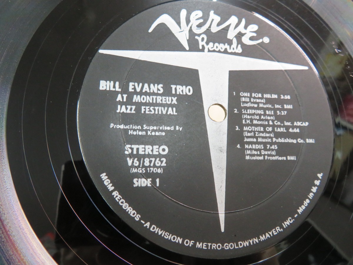 G3W｜★LP / VERVE MGM USA V6-8762 MAT: MGS1706/1707 / DG ★BILL EVANS（ビルエヴァンス）「at the montreux jazz festival」_画像6