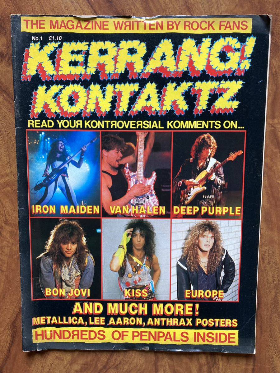 【洋書ロック雑誌】ケラング　Kerrang！　Iron Maiden Van Halen Deep Purple Bon Jovi Kiss Europe Metallica Lee Aaron Anthrax_画像1