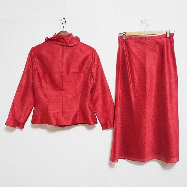 #anc Yuki Torii YUKITORII setup skirt suit 9 red two piece frill lady's [790713]