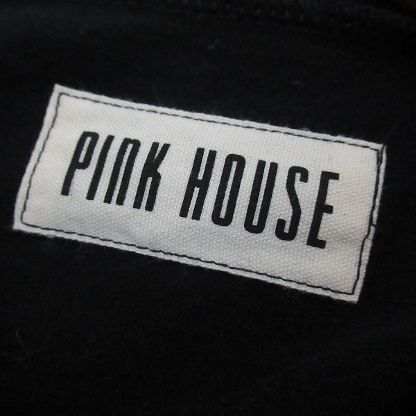 #snc ピンクハウス PINKHOUSE Tシャツ L 黒 半袖 パイナップル レディース [796176]_画像5