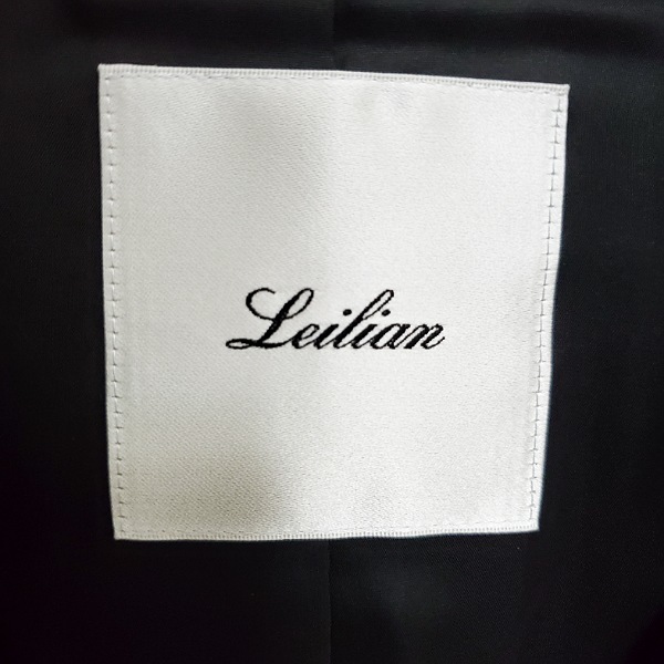 #wnc レリアン Leilian ジャケット 13 黒 大きいサイズ パイル地 ショート丈 シングルボタン レディース [790982]_画像6