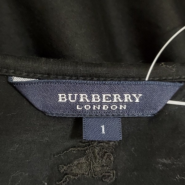 #anc Burberry BURBERRY туника 1 чёрный переключатель 7 минут рукав Logo вышивка женский [798099]