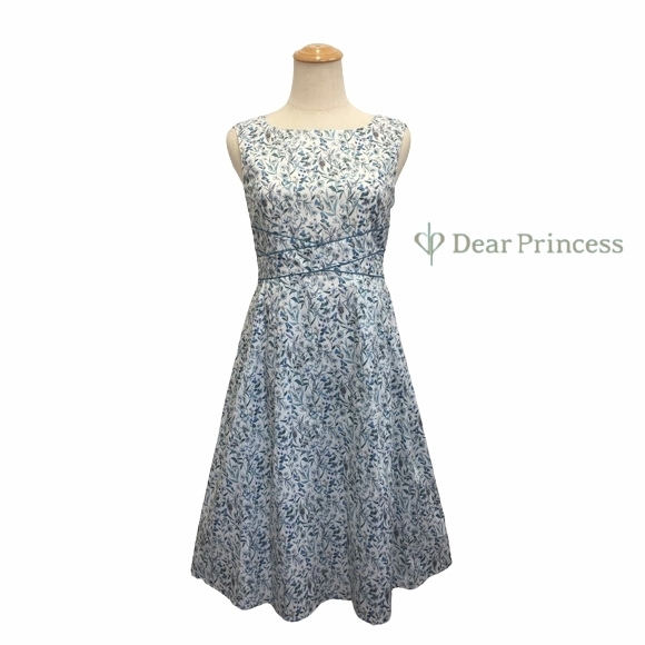 ディアプリンセス ワンピース 2023年春夏入荷 リバティ ノースリーブワンピー M サイズ38 Dear Princess 日本製 3029155