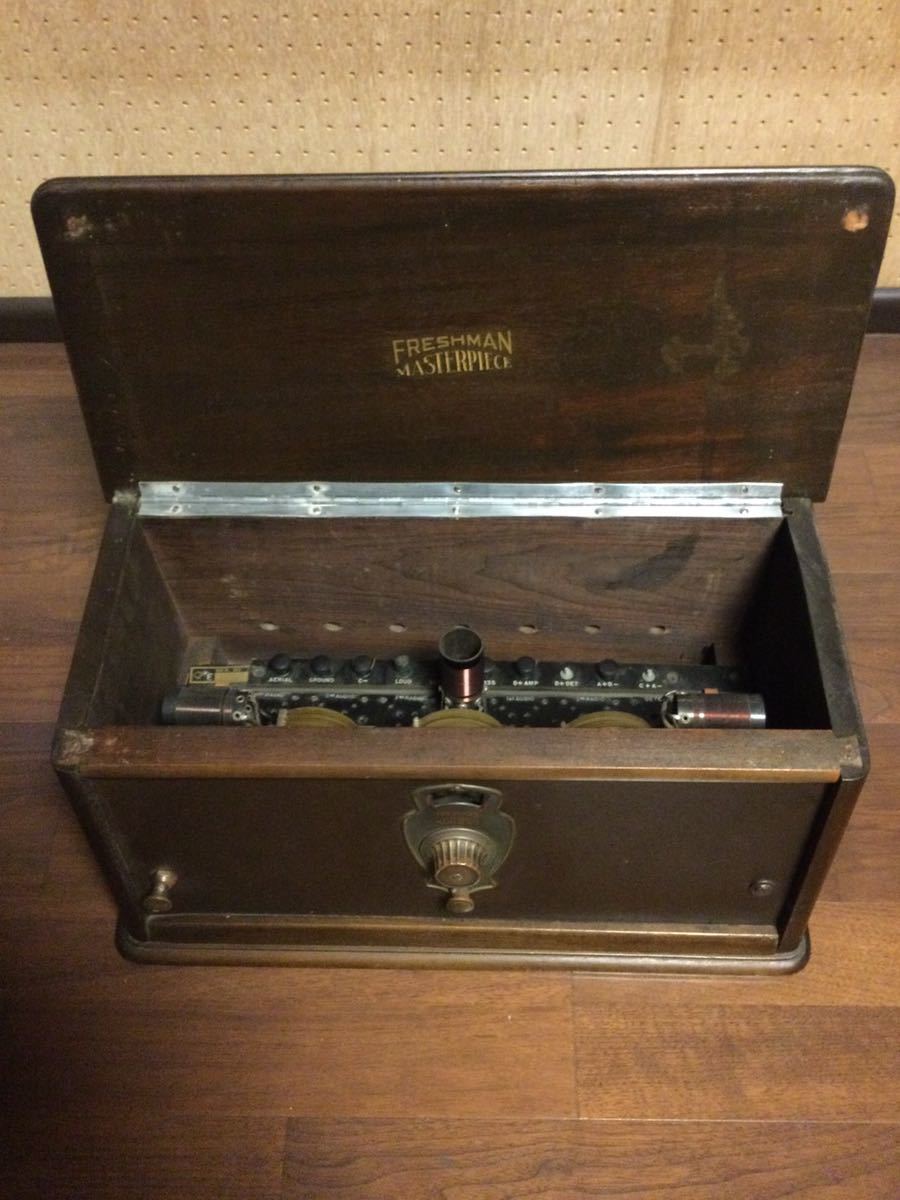  vacuum tube radio . trumpet Showa Retro Junk 