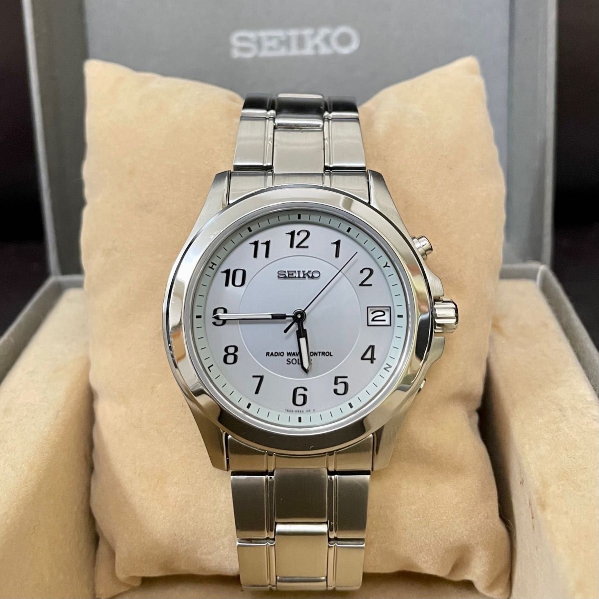 最大75%OFFクーポン美品SEIKO セイコー 7B22-0AZ0 電波ソーラー メンズ