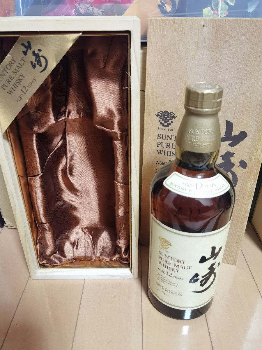 今週末限定気まぐれ値下げ サントリー山崎12年 未開栓 ピュアモルト 木
