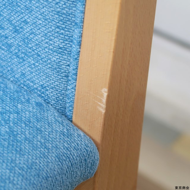 【中古・4脚セット】PROCEED/プロシード 萩スタンド ハイチェア 木製フレーム ブルーの画像8
