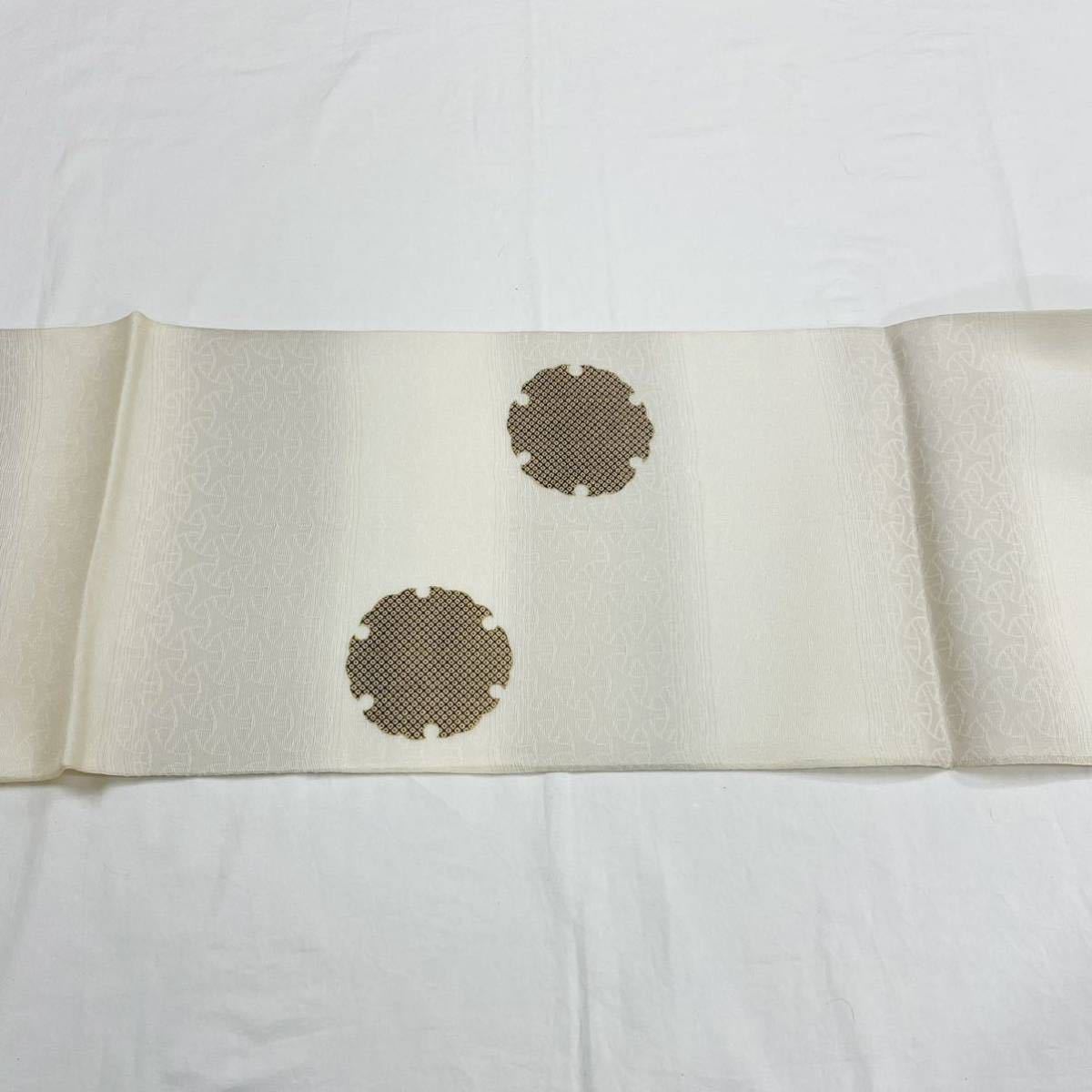 着物月花 染の北川 雪輪文 夏袋帯 未使用品 お太鼓柄 正絹 夏帯 | www
