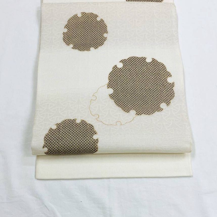 着物月花 染の北川 雪輪文 夏袋帯 未使用品 お太鼓柄 正絹 夏帯 | www