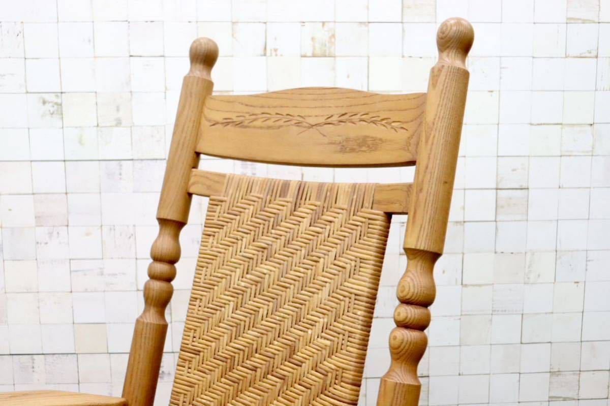 GMFH345○REX furniture / レックス ファニチャー アメリカ製 ロッキングチェア 揺り椅子 無垢 オーク材 カントリー ノスタルジック_画像2