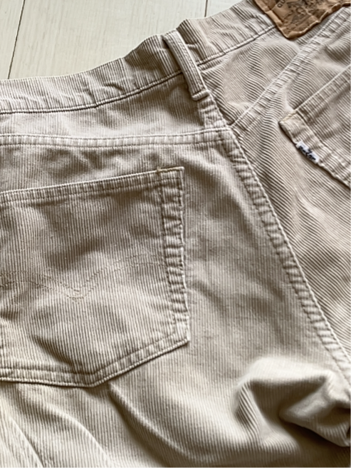 即決 W31 リーバイス Levi's 90's 503-1522 コーデュロイジーンズ 廃盤 日本制 ストレート サンドベージュ系色 秋冬モデル