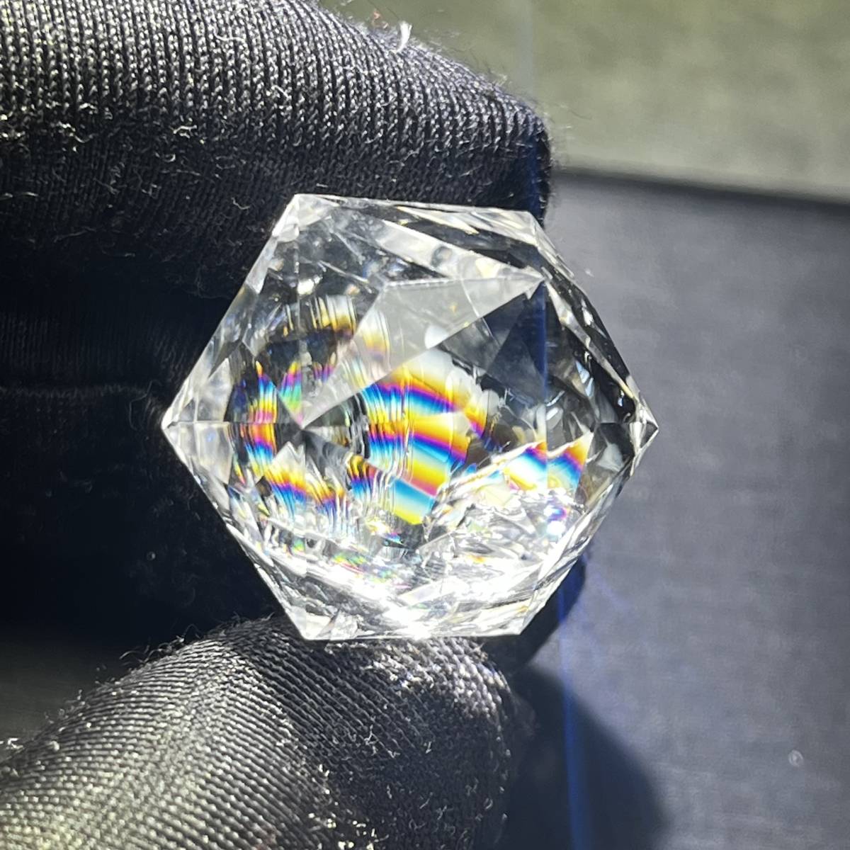  six . star Iris quartz 23.2mm* Rainbow crystal cut rainbow entering quartz * super-rare * hope. stone .. rainbow Power Stone [jhlm-10]