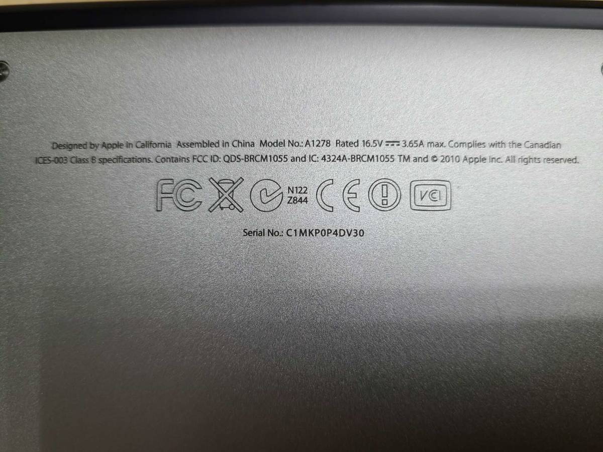 中古品 MacBook Pro 13-inch Mid 2010 Intel Core 2 Duo 2.4GHz メモリ4GB HDD500GB NVIDIA GeForce 320M 256MB 01_画像10
