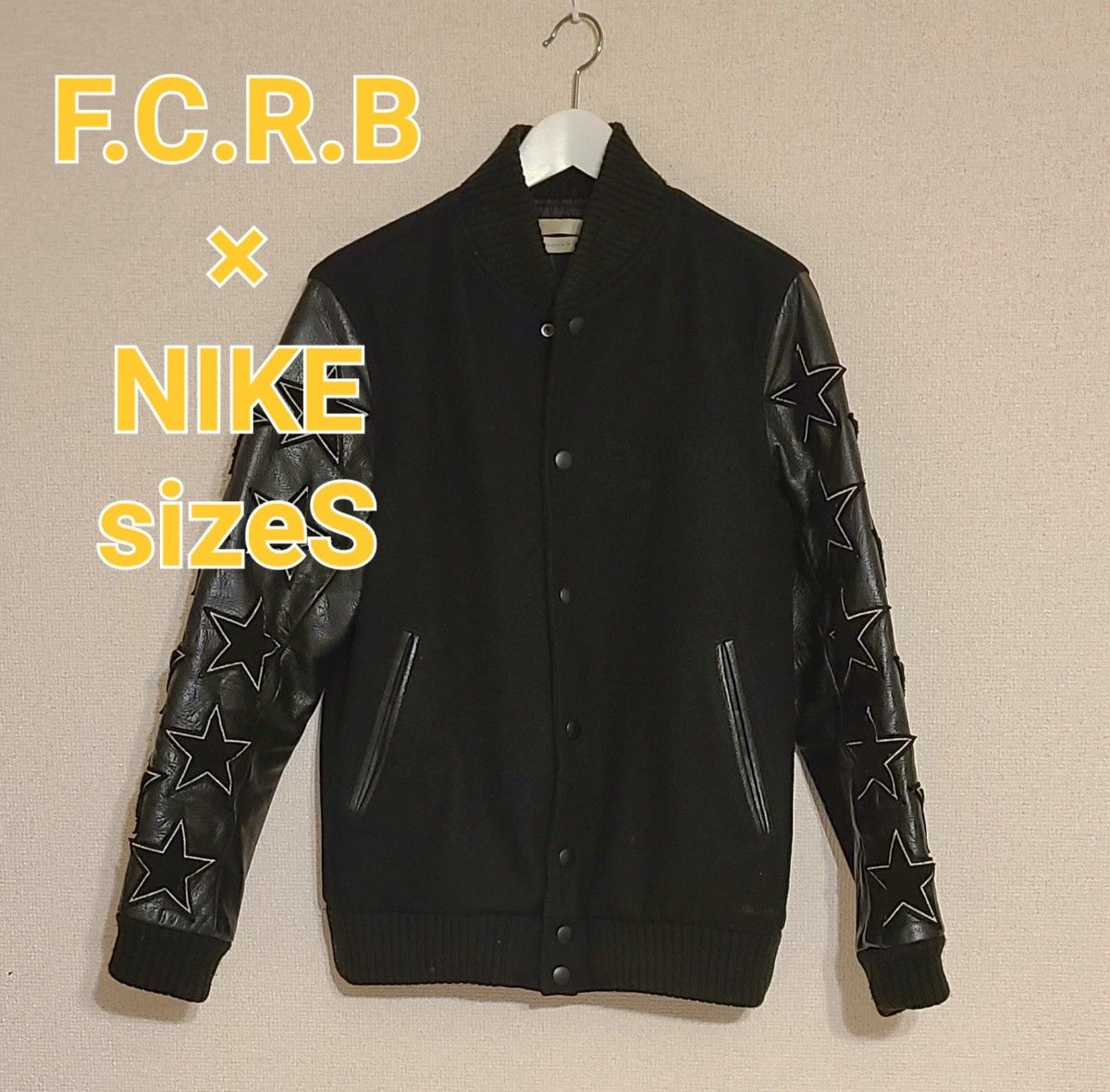 F.CR.B×NIKE スター袖レザースタジャン