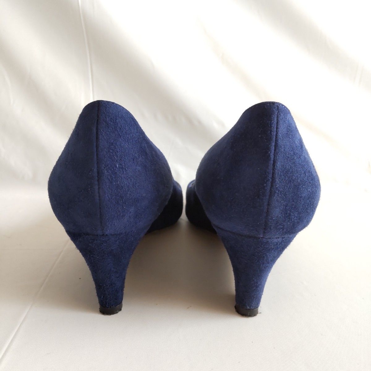 ★美品★セルジオロッシ パンプス 22.5cm オープントゥ スエード 青